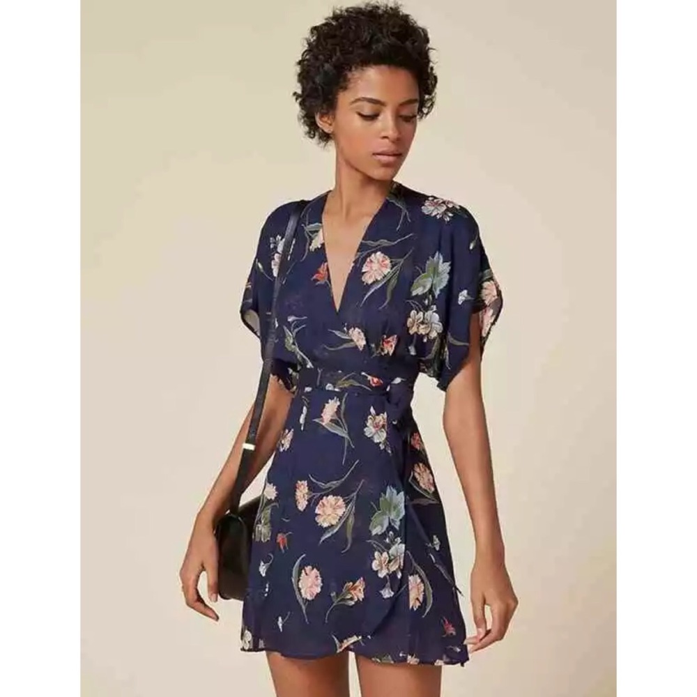 Reformation Wanda Dress in Tulsa Rose, sz L.